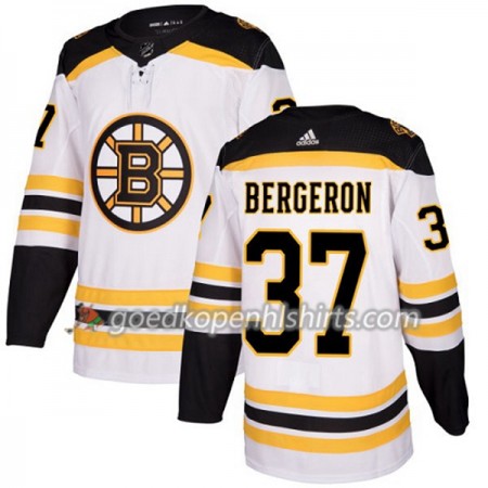 Boston Bruins Patrice Bergeron 37 Adidas 2017-2018 Wit Authentic Shirt - Dames